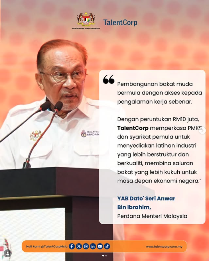Sempena Sambutan Hari Pekerja 2026, YAB Perdana Menteri Dato’ Seri Anwar Ibrahim dan YB Dato’ Sri Ramanan Ramakrishnan telah menekankan kepentingan pembangunan bakat tempatan dalam memastikan Malaysia kekal berdaya saing pada masa hadapan.